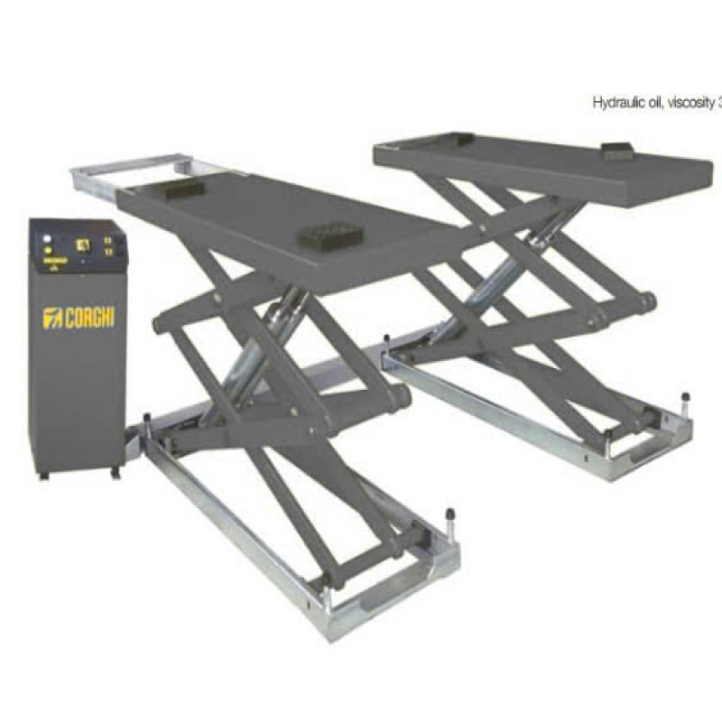 Cầu nâng cắt kéo nâng bụng 3.6 Tấn, Lắp chìm (3 Pha, RAL7016), chưa bao gồm phụ kiện