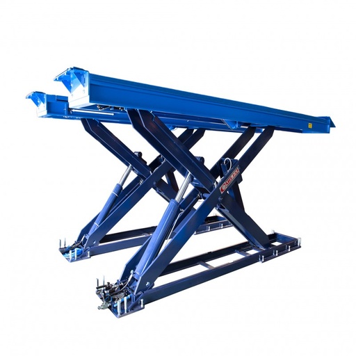 [CLEO-SL-656SF] Cầu nâng cắt kéo 4.5 Tấn, Lắp nổi, Không có bàn nâng phụ (3 pha, Màu xanh)