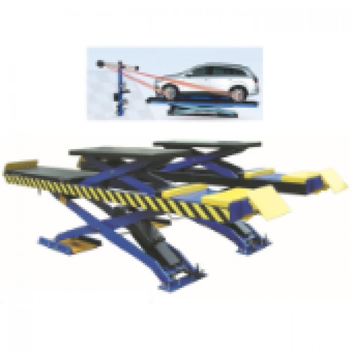 [GC-GC-45MS:07] Cầu nâng cắt kéo kiểm tra góc đặt bánh xe 4.5 tấn, lắp chìm, có bàn nâng phụ (3 pha , màu đỏ RAL 3001, chưa gồm đĩa lái).