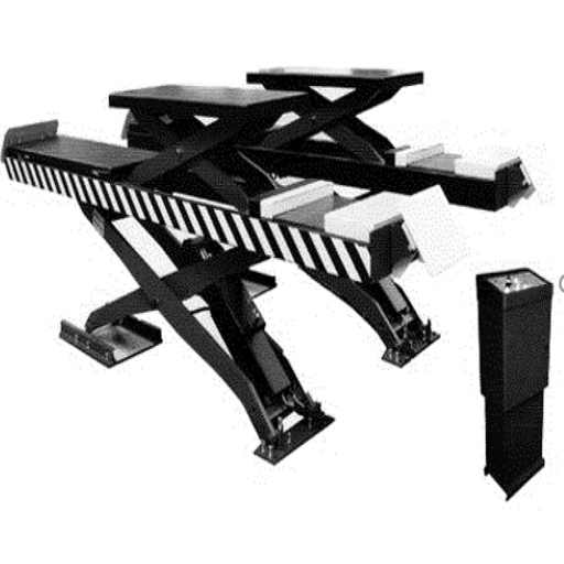 [GC-GC-40MS:03] Cầu nâng cắt kéo kiểm tra góc đặt bánh xe 4.0 tấn, lắp chìm, có bàn nâng phụ (3 pha , màu PANTONE 426C, gồm đĩa lái)