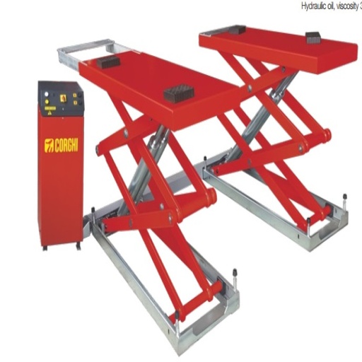 [COGI-0-4110630000-15:02] Cầu nâng cắt kéo nâng bụng 3.6 Tấn, Lắp chìm (3 Pha, màu đỏ), bao gồm phụ kiện