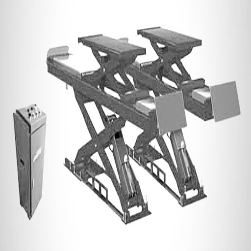 [PULI-KPL-U-D45:09] Cầu nâng cắt kéo kiểm tra góc đặt bánh xe 4.5 tấn, dài 5m, lắp chìm, độ sâu móng 330mm, có bàn nâng phụ (3 pha , màu xám, bao gồm đĩa lái).